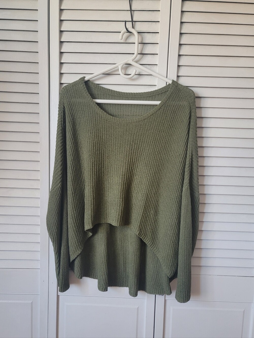 Hunter Green High Low Sweater, Size S